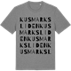 Mid Heather Gray t-shirt med Kusmarksliden ordlek t-shirt