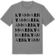 Mid Heather Gray t-shirt med Kvammarn ordlek t-shirt