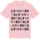 Pink Cotton t-shirt med Kvammarnäs ordlek t-shirt