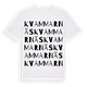 White t-shirt med Kvammarnäs ordlek t-shirt