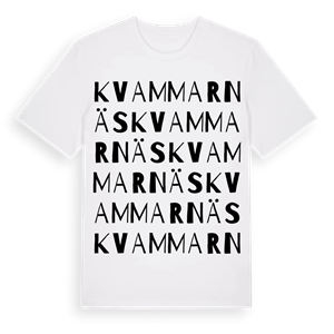 Kvammarnäs ordlek t-shirt – ekologisk bomull t-shirt från Pinshirt