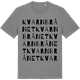 Mid Heather Gray t-shirt med Kvarnbrånet ordlek t-shirt