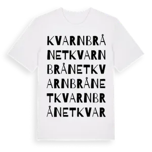 Kvarnbrånet ordlek t-shirt – ekologisk bomull t-shirt från Pinshirt