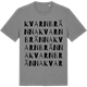 Mid Heather Gray t-shirt med Kvarnbränna ordlek t-shirt