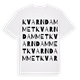 White t-shirt med Kvarndammet ordlek t-shirt