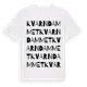 White t-shirt med Kvarndammet ordlek t-shirt