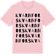 Pink Cotton t-shirt med Kvarnfors ordlek t-shirt