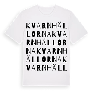 Kvarnhällorna ordlek t-shirt – ekologisk bomull t-shirt från Pinshirt