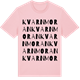 Pink Cotton t-shirt med Kvarnmoran ordlek t-shirt