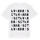 White t-shirt med Kvarnriset ordlek t-shirt