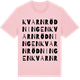 Pink Cotton t-shirt med Kvarnrödningen ordlek t-shirt