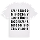 White t-shirt med Kvarnrödningen ordlek t-shirt