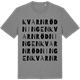 Mid Heather Gray t-shirt med Kvarnrödningen ordlek t-shirt