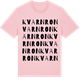 Pink Cotton t-shirt med Kvarnron ordlek t-shirt