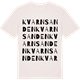 Vintage White t-shirt med Kvarnsanden ordlek t-shirt