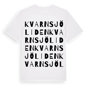 Kvarnsjöliden ordlek t-shirt – ekologisk bomull t-shirt från Pinshirt