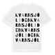 Kvarnsjöliden ordlek t-shirt