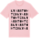 Pink Cotton t-shirt med Kvarntomten ordlek t-shirt