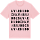 Pink Cotton t-shirt med Kvarnudden ordlek t-shirt