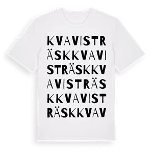 Kvavisträsk ordlek t-shirt – ekologisk bomull t-shirt från Pinshirt