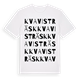 Kvavisträsk ordlek t-shirt