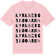 Pink Cotton t-shirt med Kyrkbergsbodarna ordlek t-shirt