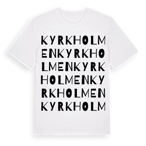 Kyrkholmen ordlek t-shirt – ekologisk bomull t-shirt från Pinshirt