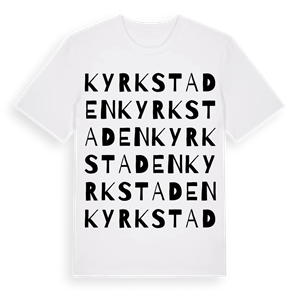 Kyrkstaden ordlek t-shirt – ekologisk bomull t-shirt från Pinshirt