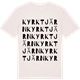 Vintage White t-shirt med Kyrktjärn ordlek t-shirt