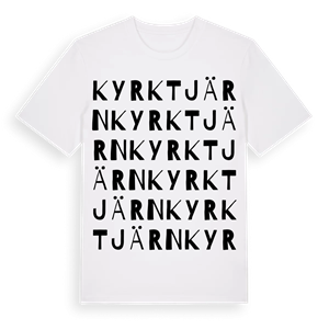 Kyrktjärn ordlek t-shirt – ekologisk bomull t-shirt från Pinshirt