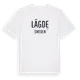 White t-shirt med Lägde i Sverige t-shirt
