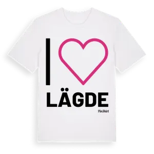 Jag älskar Lägde t-shirt stort tryck – ekologisk bomull t-shirt från Pinshirt