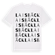 White t-shirt med Laisbäck ordlek t-shirt