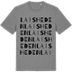 Mid Heather Gray t-shirt med Laisheden ordlek t-shirt