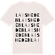 Vintage White t-shirt med Laisheden ordlek t-shirt