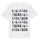 White t-shirt med Lakabäckåsen ordlek t-shirt