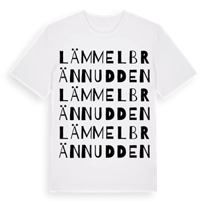 Lämmelbrännudden ordlek t-shirt – ekologisk bomull t-shirt från Pinshirt