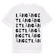 White t-shirt med Långänget ordlek t-shirt