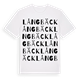 White t-shirt med Långbäck ordlek t-shirt