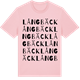 Pink Cotton t-shirt med Långbäck ordlek t-shirt