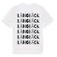 White t-shirt med Långbäck ordlek t-shirt