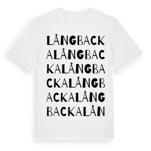 Långbacka ordlek t-shirt – ekologisk bomull t-shirt från Pinshirt