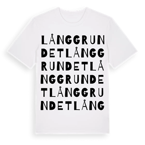 Långgrundet ordlek t-shirt – ekologisk bomull t-shirt från Pinshirt