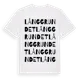 White t-shirt med Långgrundet ordlek t-shirt