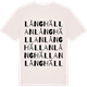 Vintage White t-shirt med Långhällan ordlek t-shirt