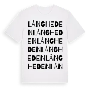 Långheden ordlek t-shirt – ekologisk bomull t-shirt från Pinshirt