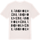 Vintage White t-shirt med Långholmen ordlek t-shirt