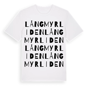 Långmyrliden ordlek t-shirt – ekologisk bomull t-shirt från Pinshirt
