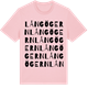 Pink Cotton t-shirt med Långögern ordlek t-shirt