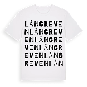Långreven ordlek t-shirt – ekologisk bomull t-shirt från Pinshirt